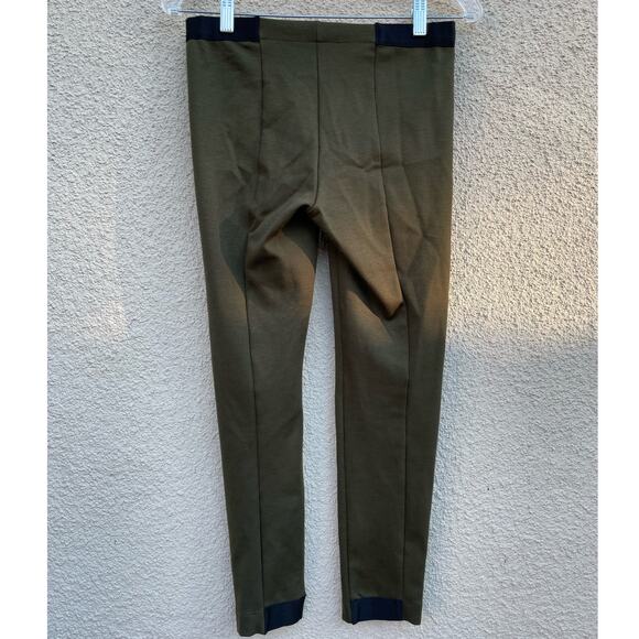 Alice + Olivia Green Ponte Knit Front Zip Leggings 6 - Picture 7 of 7